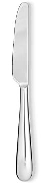 Alessi 5180/6 Nuovo Milano Couteau à dessert en Acier Inoxydable 18/10 Brillant, Set de 6 Pièces, Blanc