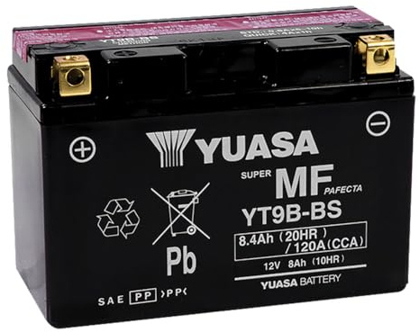 Yuasa YUAM629B4 YT9B-BS Battery, Multi-Colored