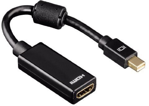 Hama Mini DisplayPort zu HDMI Adapter, Full HD bis 1080 dp, miniDP Stecker auf HDMI Buchse, ideal für MacBook Air/MacBook Pro/Mac Pro/Mac mini, schwarz, 00054560