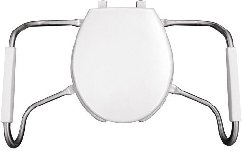 Bemis MA2050T 000 Medic-Aid WC-Sitz mit Deckel und Sicherheitsarmen, rund, Kunststoff, Weiß Round - Open Front Seat with Cover weiß