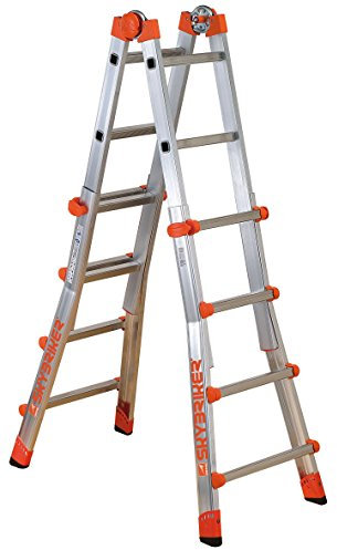 GIERRE AL004 - Escalera telescópica multiposición de aluminio PEPPina de 100 kg (4x5 peldaños)