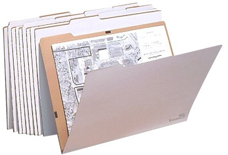 AOS Flat Storage File Folders - Stores Flat Items up to 18 x 24, Pack of 10