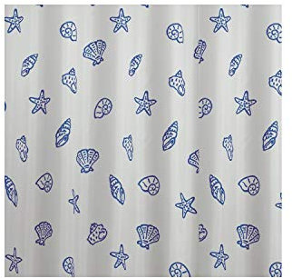Spirella 1004603 Duschvorhang Concha Marine B x H: 180 cm x 200 cm, Blau