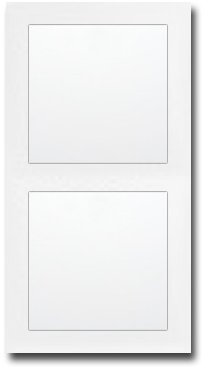 Komplett-Set Berker S.1 Abdeckrahmen, 2-fach - Polarweiß, glänzend mit 2x Wippe + 2x Einsatz, Wippschalter, Aus/Wechsel -BERKER- -weiß-