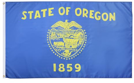 BANDIERA OREGON 90x60cm - BANDIERA STATO AMERICANO – USA - STATI UNITI 60 x 90 cm - AZ FLAG