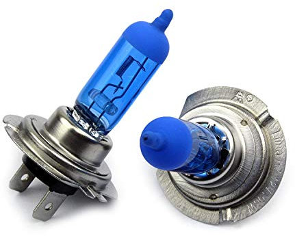 INION 2x H7 12V 55W Halogen - Birne in Xenon Look - Licht - Leuchten - Lampe Blau-Weiß