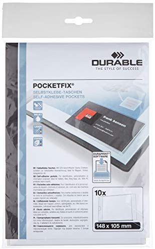 Durable 807619 Ficka POCKETFIX® 148x105mm, transparent, 10 stycken