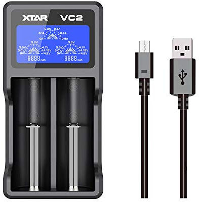XTAR VC2 Ladegerät mit LCD-Display