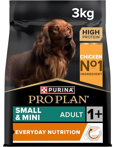 Pro Plan Small und Mini Adult Everyday Nutrition, Hundefutter trocken, reich an Huhn, 1er Pack (1 x 3 kg)
