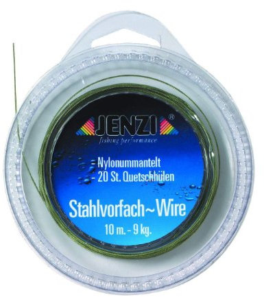 STAHLVORFACH 10m Spule 15,0kg Tragkraft mit Quetschhülsen