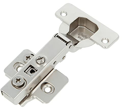 Amig - Bisagra de cazoleta Hidráulica - Recta con pestillo - Ideal para muebles de cocina, armarios o puertas - Ø35 mm - Acero Niquelado - Color: Plateado - Apertura de 110º