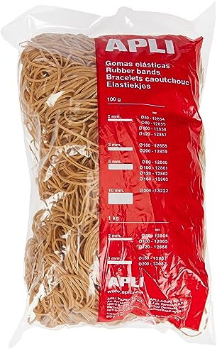 APLI 12865 - Confezione di elastici, Ø 100 x 2 mm