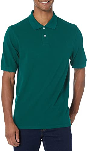 Amazon Essentials Men's Regular-Fit Cotton Pique Polo Shirt, Army Green, X-Large