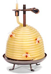 Candle by the Hour 70-Hour Beehive Candle, Eco-friendly Natural Beeswax with Cotton Wick