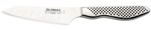 Global Universal Fluted Kitchen Knife 11cm Blade, Small Versatile Japanese Kitchen Knife, Premium Quality All Stainless Steel Design