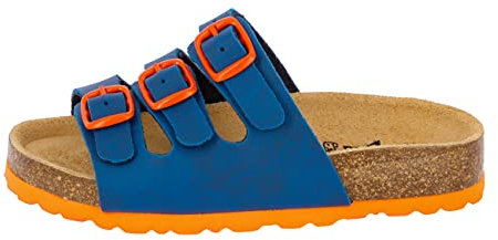 Lico Unisex Kinder BIOLINE KIDS Pantoletten, Marine/ Orange, 30 EU