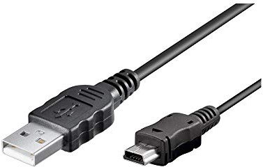 Goobay 46712 Cavo di Sincronizzazione e di Ricarica Mini USB, Nero