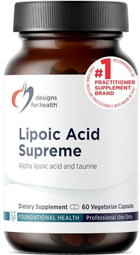 Designs for Health Lipoic Acid Supreme - 300mg Alpha Lipoic Acid with Taurine - Vegan, Non-GMO ALA Supplement (60 Capsules)