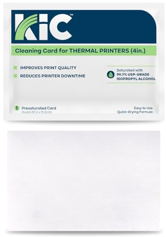 Thermal Printer Cleaning Card 4x6 - 101.6mm x 152.4mm Series 212 (3 Layer) - 25 cards by Waffletechnology