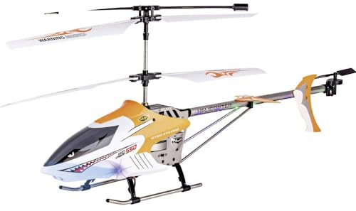 CARSON 500507049 – Easy Tyrann 550 RC 3,5 CH 2,4G 100% RTF, fjärrstyrd helikopter, flygfärdig modell, RC helikopter, inkl. Batterier och 2,4 GHz fjärrkontroll, 100% flygklar, LED