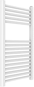 ERCOS Scaldasalviette Termoarredo Bagno Dimensioni 450X770 MM Radiatore Colore Bianco , Attacchi da 1/2 Fornito Con Kit Montaggio