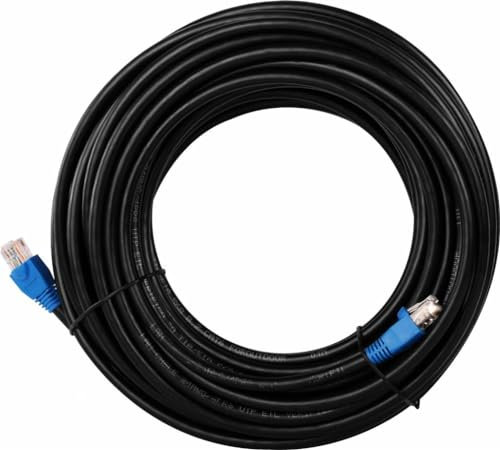 goobay 94393 utomhus patchkabel CAT 6 kablar/2 fack PE kappa vattentät/RJ45 kontakt ethernet-kabel/utomhus nätverkskabel 30 m/svart/LAN kabel 30 m