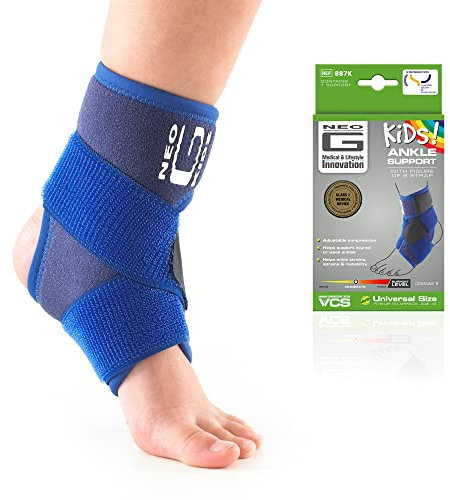 Neo-G Ankle Support for Kids – Child Ankle Brace for Strains, Sprains, Instability, Juvenile Arthritis - Kids Ankle Support for Gymnastics, Sports - Adjustable Compression - Class 1 Medical Device