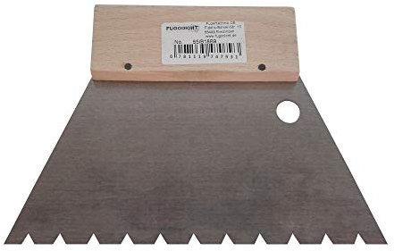 Fugodicht Leim Klebstoff Zahnspachtel Bodenleger Normalstahl B9 10.0x6.0mm gezahnt 180mm