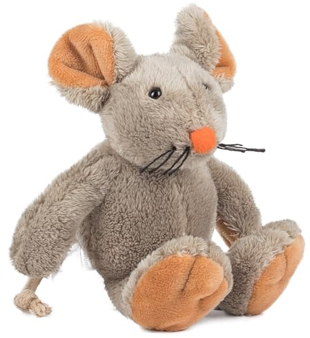 Plüsch Maus „Eddi“ – Schaffer 4750 - Kuscheltier Maus - weich & flauschig - Stofftier für Babys & Kinder ab 0 Jahren – waschbar - Größe XS - 16 cm - grau