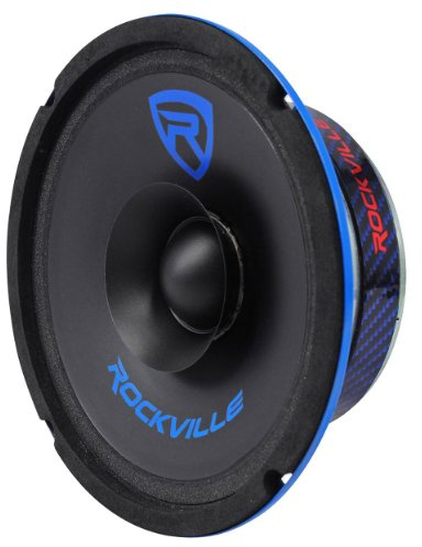 Rockville RM64SP Mid-Range Car Speaker, 6.5”, 120W, 4 Ohm, Dual Cone, Kevlar, Foam Suspension, Bullet Phase Plug, CEA Compliant, Perfect for Car Audio