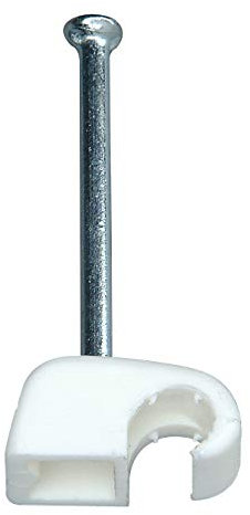 Kopp 342601084 Lot de 50 colliers de serrage ISO 4-7 mm avec aiguilles en acier goupillées 30 mm Blanc