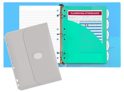 C-Line Mini Binder Starter Kit, Includes Binder, Index Dividers, Filler Paper and Binder Pockets, Colors May Vary, 1 Each (30100)