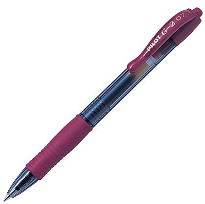Pilot G207 Retractable Gel Rollerball 0.7 mm Tip (Single Pen) - Lime Dark Red