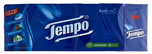 Tempo Fazzoletti 4 Veli, 12 Pezzi