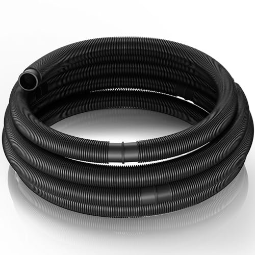 Wiltec Poolschlauch 21 m ⌀32 mm, Schwimmbadschlauch mit Muffen, Pumpenschlauch für Schwimmbecken, Saugschlauch, Solarschlauch