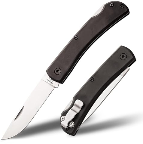 Bear & Son Cutlery 3 5/8 Black Aluminum Small Locking Farmhand W/Clip