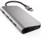SATECHI Aluminium Multiport Adapter, 4K HDMI, USB-C Port, Gigabit Ethernet, SD/MicroSD-Kartenleser, USB 3.0, für MacBook Pro, Air M2, M1, iPad Pro, Air M2, M1, Mac mini M2, iMac M1 (Space Grau)