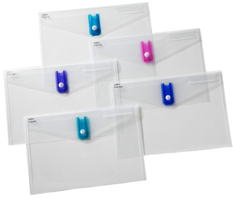 Snopake A4 Polyfile USB Popper Wallet with USB Compartment and Index Tab – Electra Assorted [Pack of 5] Ref: 15688