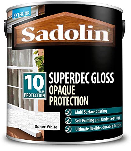 Sadolin Gloss Superwhite Opaque Wood Stain 2.5 Litre