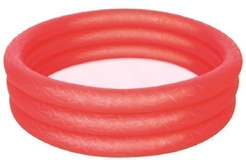 Bestway - Planschbecken 3 Ringen Kristall Paddeln Für Den Garten 101 x 25 cm - Rot #51024