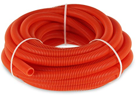 REV ISO-Rohr für Elektroinstallation, Kabelrohr EN20 flexibel 10m 320N/5cm, -5°C bis +60°C, orange