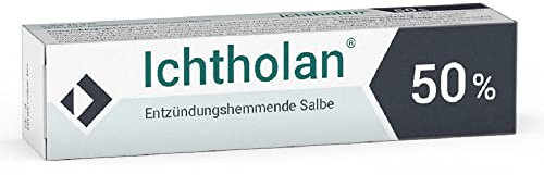 Ichtholan Zugsalbe 50% - entzündungshemmende, antibakterielle Zugsalbe, bei eitrigen Hautentzündungen wie Abszessen und Furunkeln, 25 g
