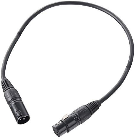 Pronomic XFXM-0.5 Mikrofonkabel (0,5m Länge, XLR female 3-pol -> XLR male 3-pol, Stecker handgelötet, säure- und ölfest, Spannzangen-Zugentlastung) schwarz