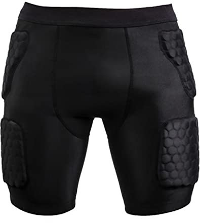Generic Für Herren/Männer Protektorenhose Anti-Verletzung Kompression Hosen Sport Shorts Schutzhosen - L