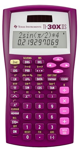 Texas Instruments TI-30X IIS Scientific Calculator Calculator – Calculator (Solar Scientific Calculator, 10 Digit, 2 Lines, Pink, Pink)