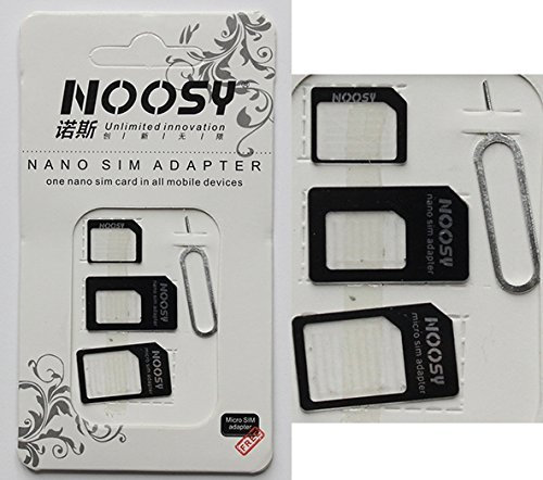 4 en 1 Nano Micro Sim Adaptador Tarjeta SIM Set para iPhone 4 5 6 Samsung HTC Universal