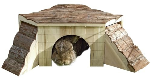 Nagerhaus mit Rampen NATURE 37 x 37 x 16 cm, braun