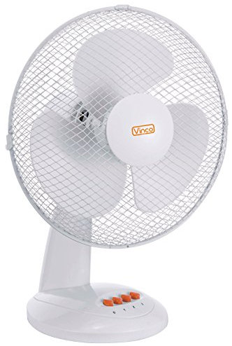 Vinco 70602 Ventilateur Table, blanc