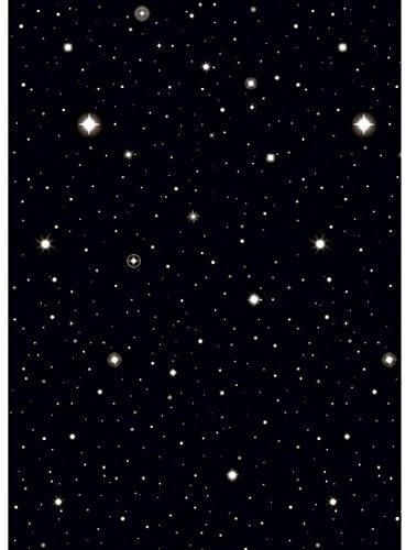 NET TOYS Décoration Murale Étoile Papier Peint Ciel de Nuit Rouleau à 1,22 x 12,2 m Nocturne Tapisserie Holliywood Revêtement Voûte Celeste Déco Plafond