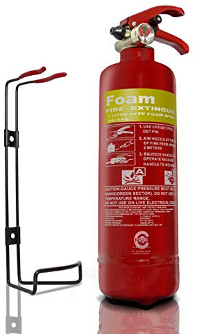 Premium FSS UK 1 Litre AFFF Foam Spray FIRE Extinguisher. CE Marked. Ideal for Boats Homes Kitchen Workplace Offices Warehouses WORKSHOPS GARAGES Hotels Restaurants